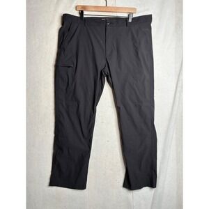 UB Tech Rainier Mens Black Travel Hiking Pants 42x32 YB61701 Stretch Cargo